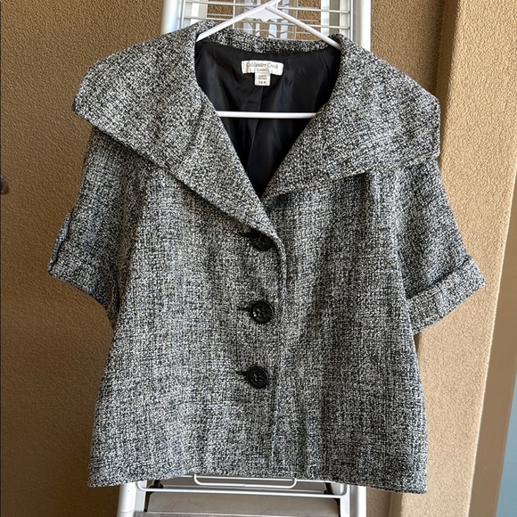 NWT COLDWATER CREEK Black Tweed Relaxed Boucle Jacket - Picture 1 of 7